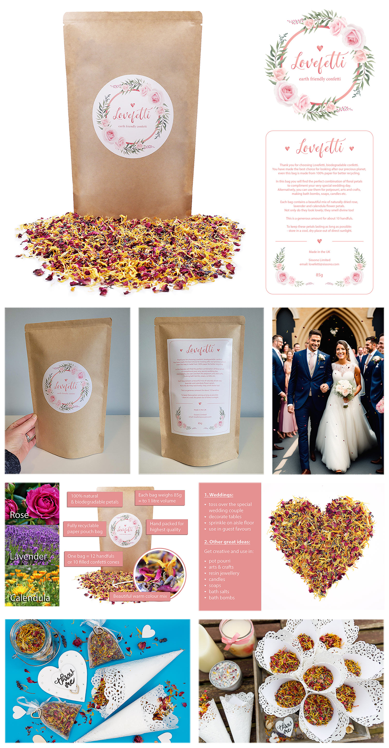 Lovefetti packaging & marketing design